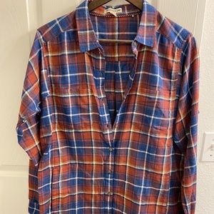 Toad & Co Cairn Tunic Button Down Plaid